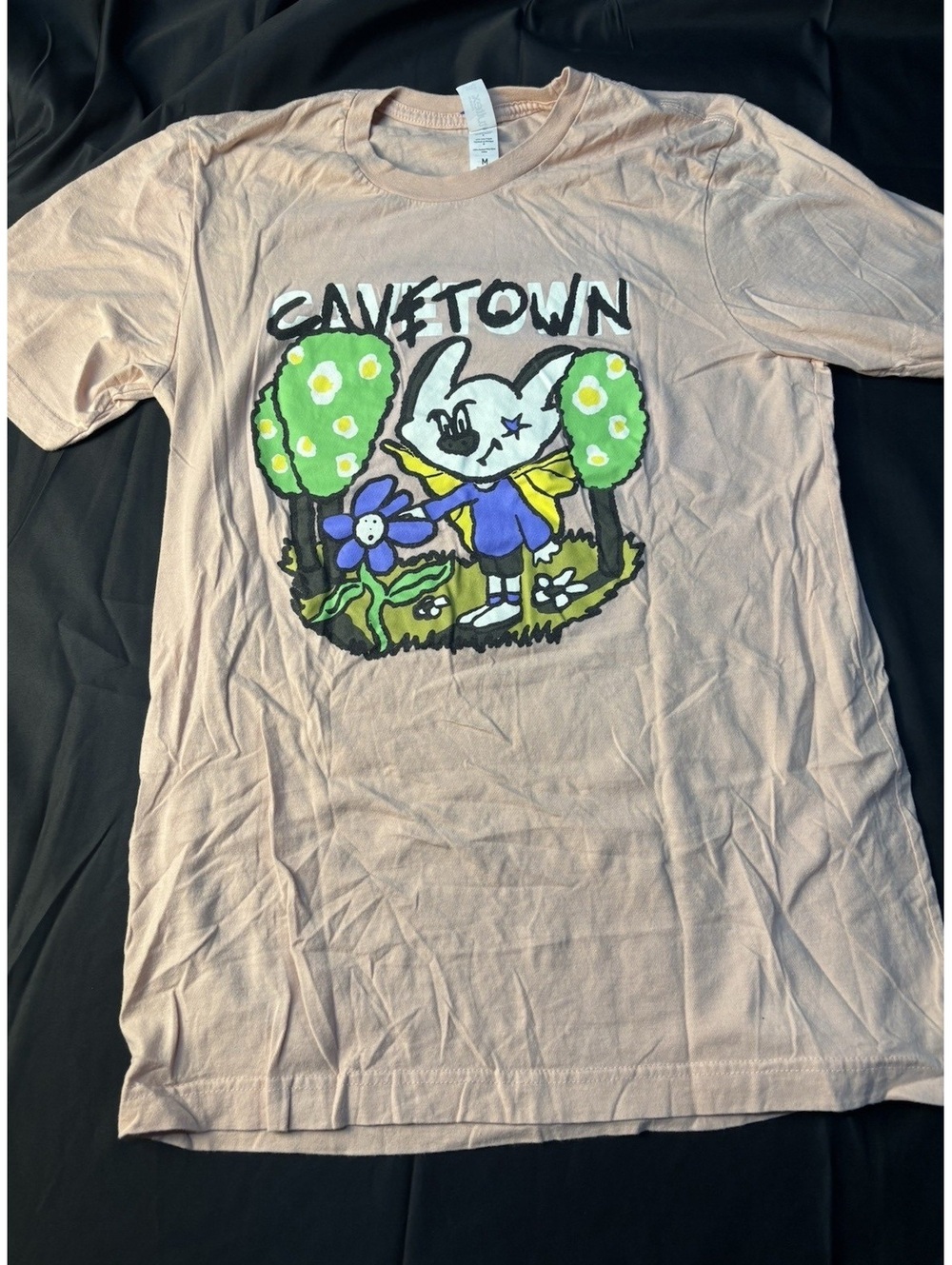 Gildan Medium Cavetown Graphic T-Shirt Peach Color